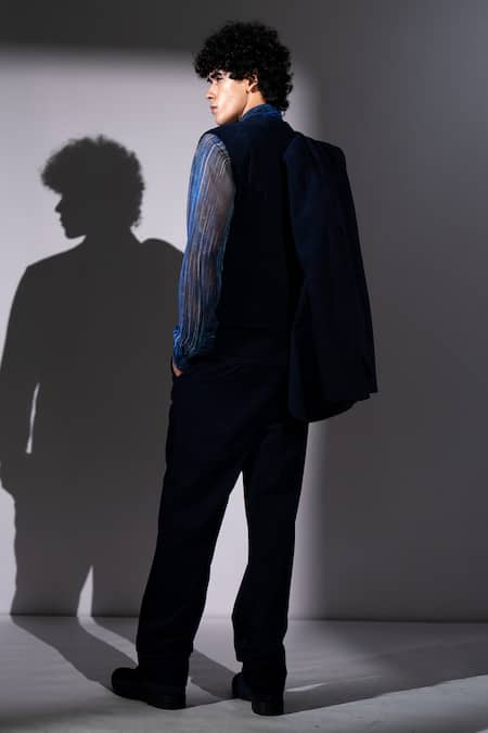 Nikita Mhaisalkar Meteor Print Georgette Shirt 