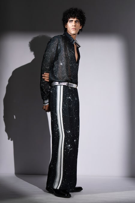 Nikita Mhaisalkar Galaxy Print Georgette Shirt 