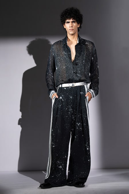 Nikita Mhaisalkar Galaxy Print Pleated Pant 