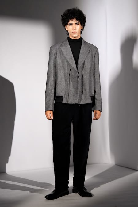 Nikita Mhaisalkar Checks Luxe Suiting Blazer 