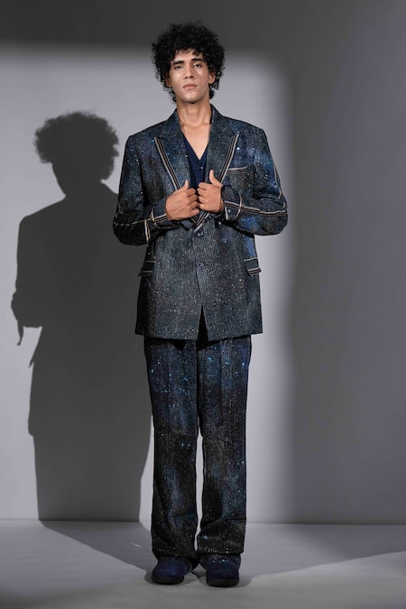 Nikita Mhaisalkar Galaxy Print Suit & Pant Set 