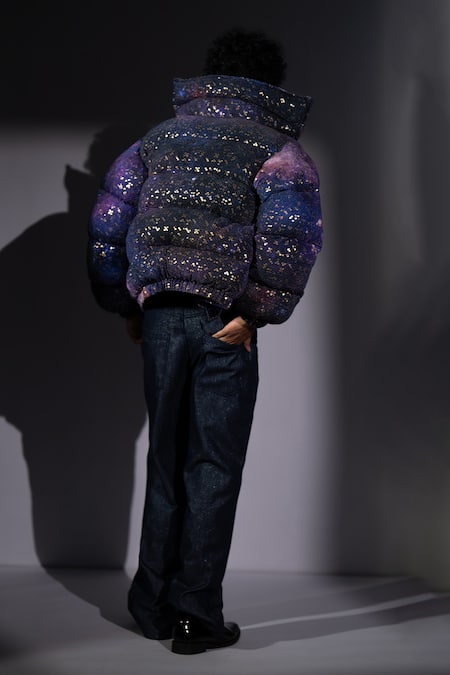 Nikita Mhaisalkar Galaxy Print Sheeted Puffer Jacket 