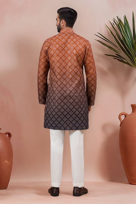 Arihant Rai Sinha Ombre Printed & Embroidered Kurta Set 