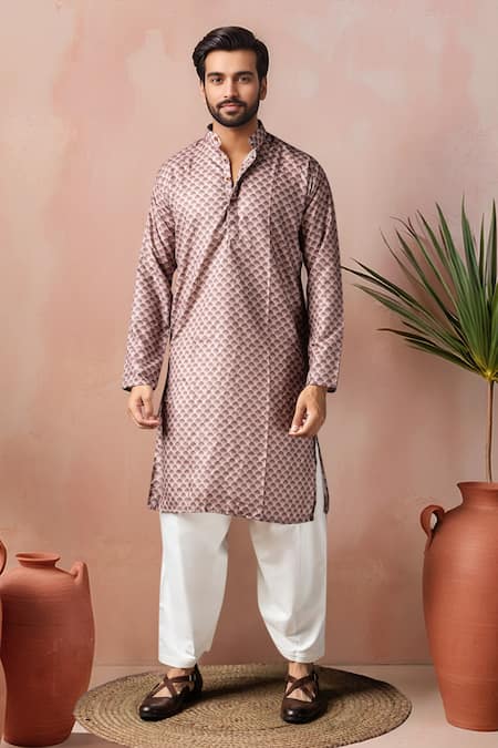Arihant Rai Sinha Jaal Print Kurta Set 