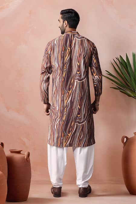 Arihant Rai Sinha Swirl Print Kurta Set 