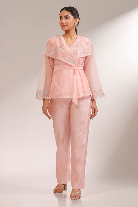 Laxmishriali Harmony Sheer Jacket & Pant Set 