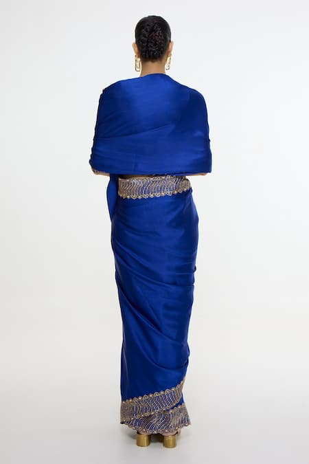 Ekaya Banaras Handwoven Mashroo Silk Saree With Running Blouse 