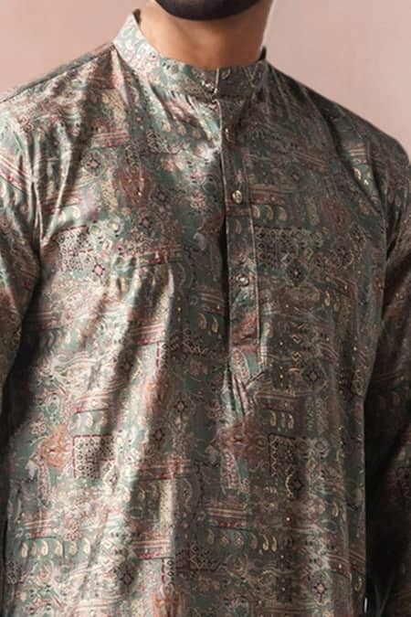 Arihant Rai Sinha Printed & Embroidered Kurta Salwar Set 