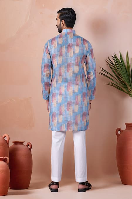 Arihant Rai Sinha Abstract Print Kurta & Cotton Pant Set 