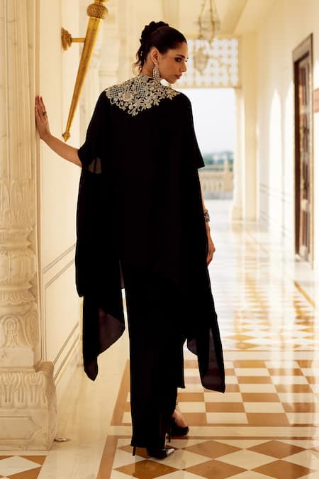 Charu And Vasundhara Karla Embroidered Cape & Skirt Set 