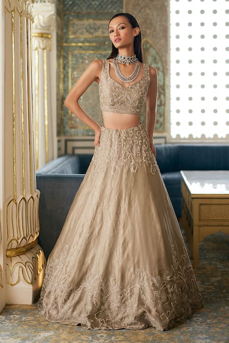 Charu And Vasundhara Kloey Embroidered Lehenga Set 