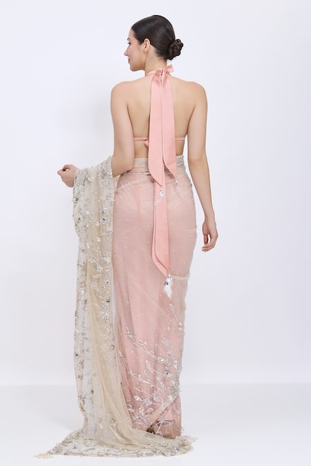 Dilnaz Shaded Hand Embroidered Saree 