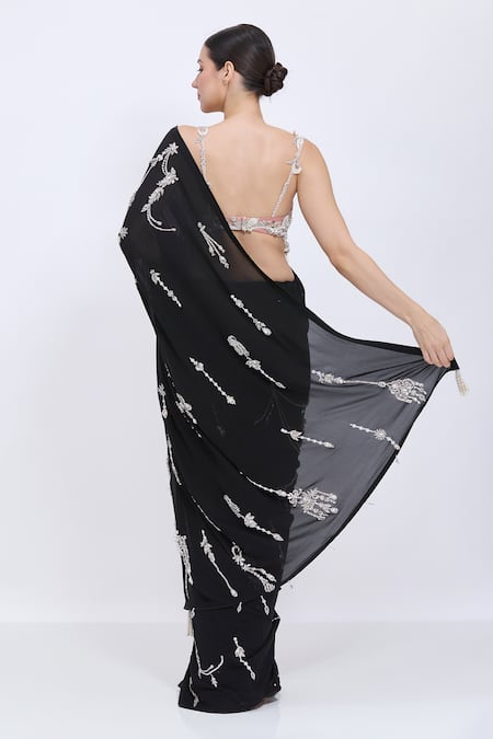 Dilnaz Pearl Embroidered Saree 