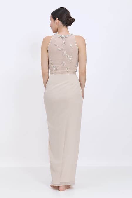 Dilnaz Parsi Gara Embroidered Gown 