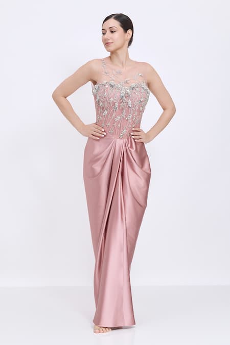 Dilnaz Draped Embellished Gown 