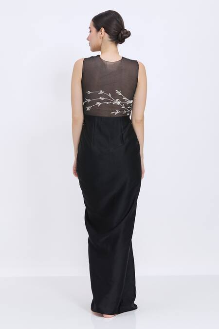 Dilnaz Embellished Draped Gown 