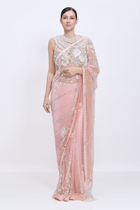 Dilnaz Pearl Embellished Short Cape 