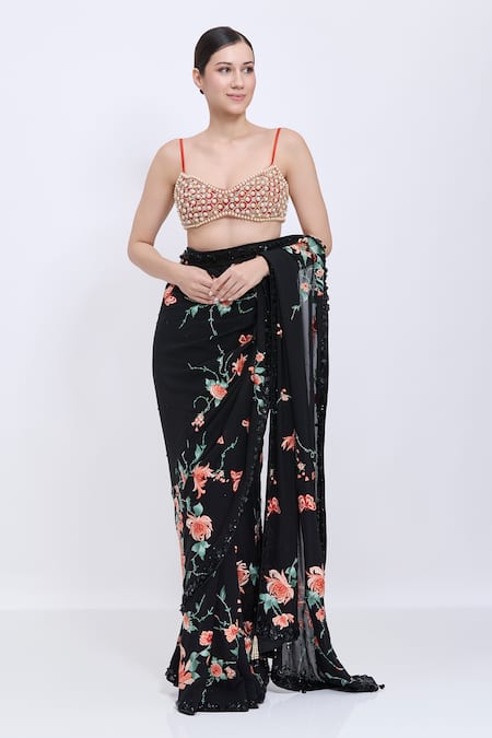Dilnaz Embroidered Bustier Blouse 