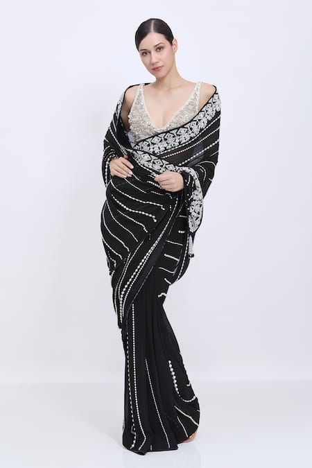 Dilnaz Hand Embroidered Pre-Stitched Saree 