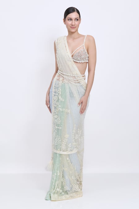 Dilnaz Asymmetric Pearl Cascades Belt 