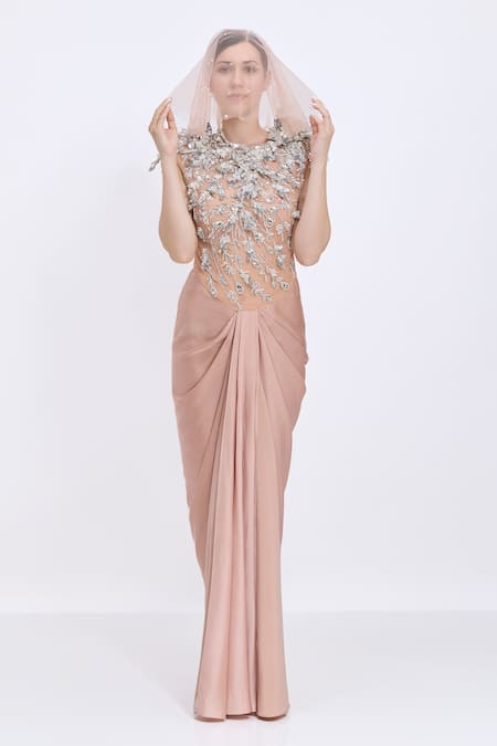 Dilnaz Hand Embroidered Head Veil 