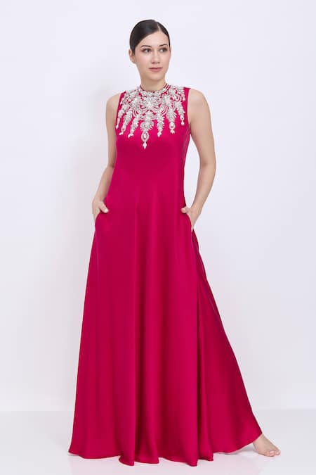 Dilnaz Jewel Necklace Bodice Gown 