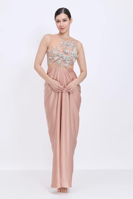 Dilnaz Embroideed Bodice Gown 