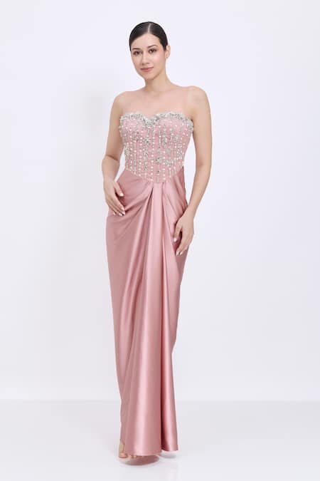 Dilnaz Line Embroidered Gown 