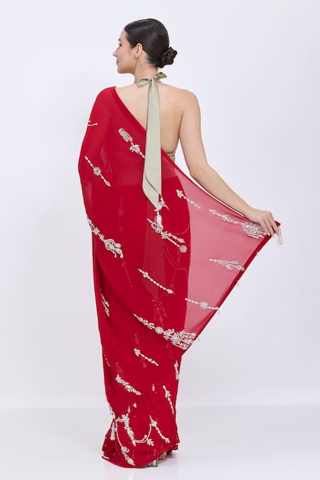 Dilnaz Necklace Embroidered Saree