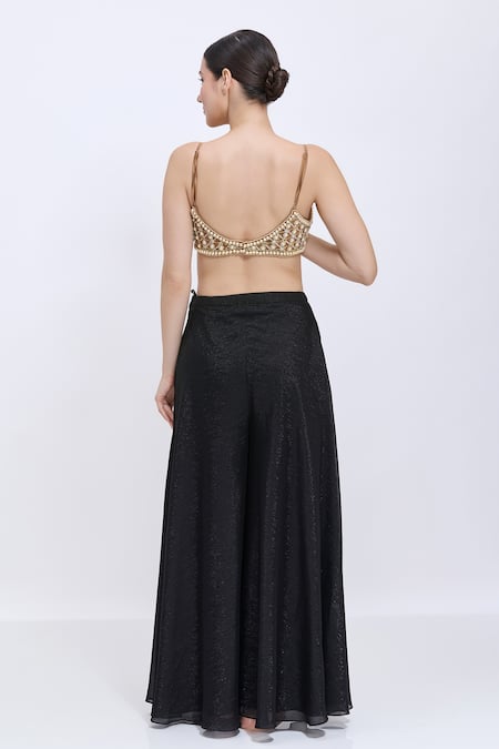 Dilnaz Hand Embroidered Pearl Bustier Blouse 