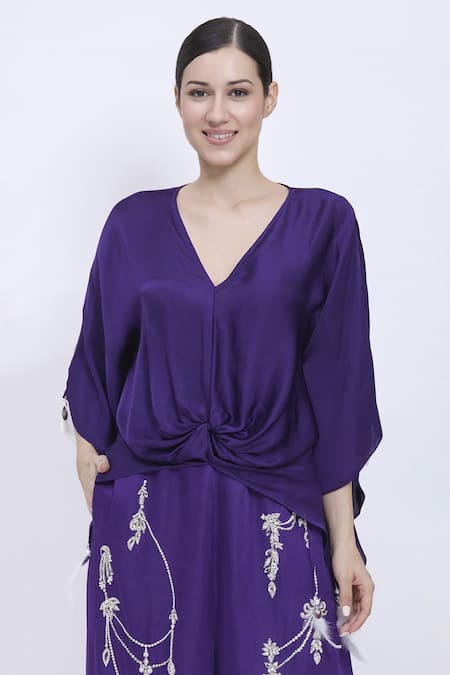 Dilnaz Plain Draped Kaftan 