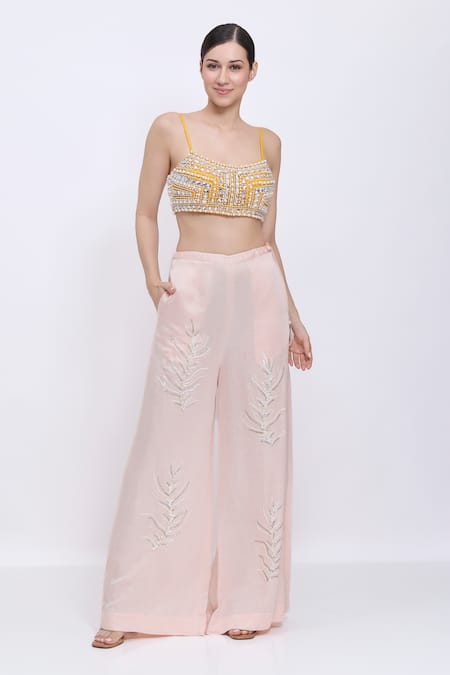 Dilnaz Stone Hand Embroidered Bustier 