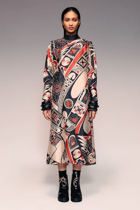 Kritika Murarka Printed Silk Midi Dress 