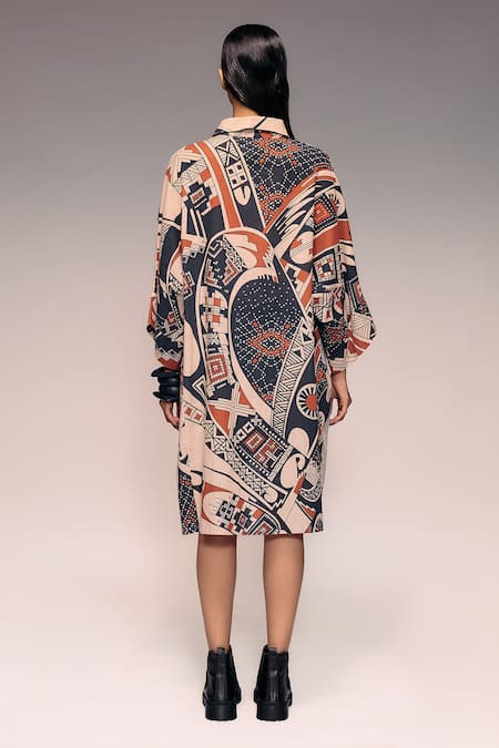 Kritika Murarka Printed Button-Down Shirt Dress 