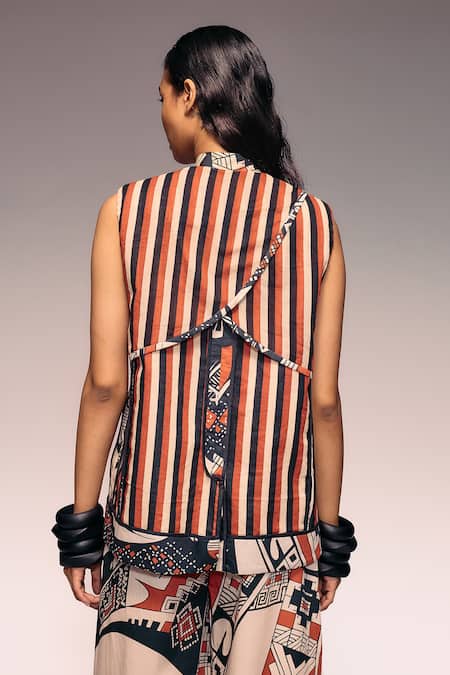 Kritika Murarka Kantha Embroidered Sleeveless Jacket 