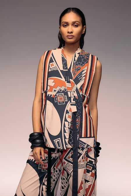 Kritika Murarka Kantha Embroidered Sleeveless Jacket 