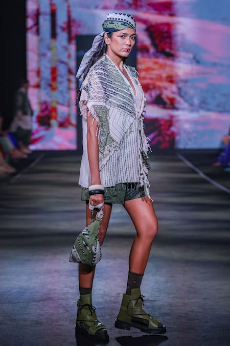 Kritika Murarka Crushed Hand Embroidered Patchwork Top 