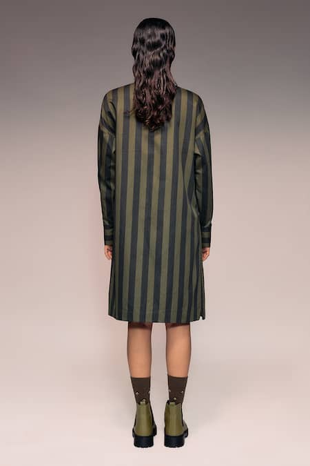Kritika Murarka Stripe Collared Shirt Dress  