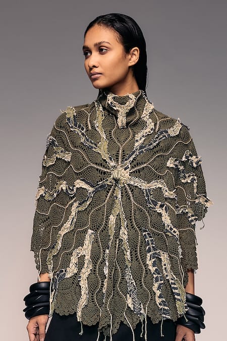 Kritika Murarka_Black Cotton, Knit Round Neck Side Open Midi Dress _Online_at_Aza_Fashions