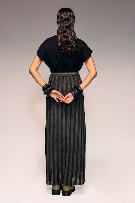 Kritika Murarka Stripe Maxi Skirt 
