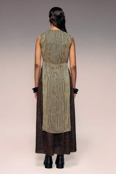 Kritika Murarka Ajrakh Stripe Longline Top 