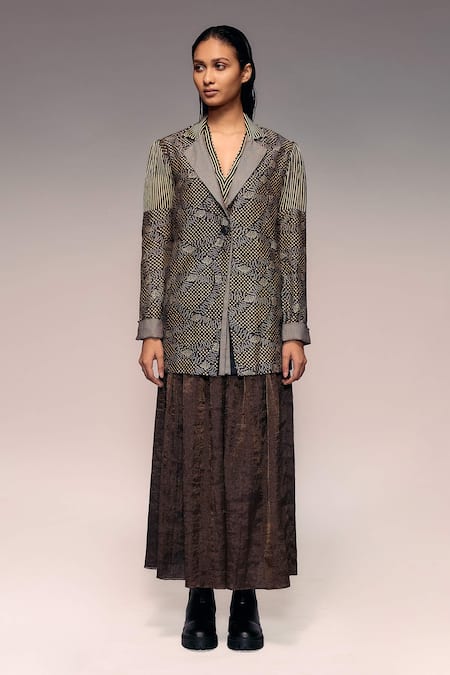 Kritika Murarka Handloom Silk Tissue Long Skirt 