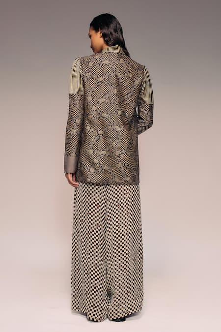 Kritika Murarka Ajrakh Check Wide Trousers 