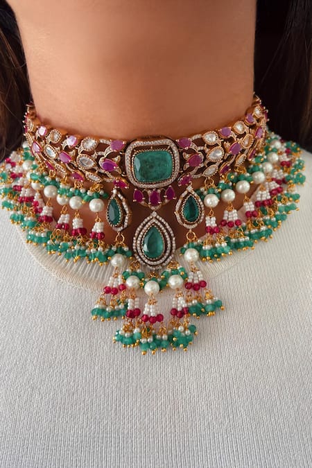 PRERTO Polki Necklace Set 