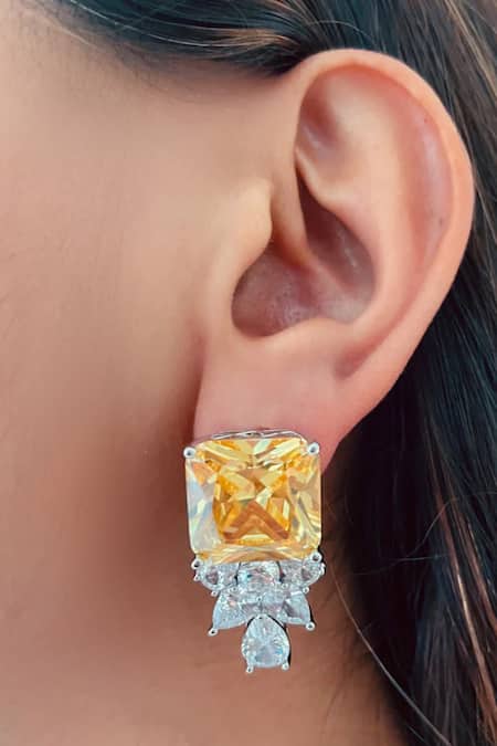 PRERTO Imitation Diamond Pendant Necklace Set 