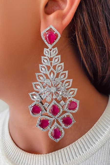 PRERTO Aaradhya Marquise Imitation Diamond Choker Set 
