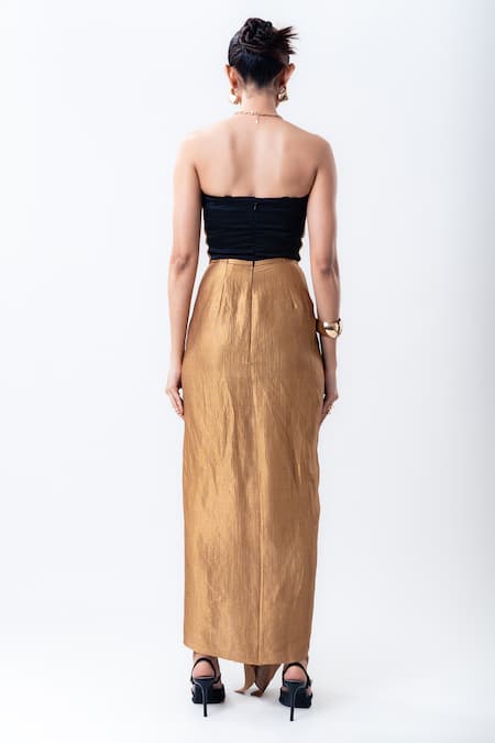 Nupur Kanoi Banarasi Silk Draped Bustier Dress 