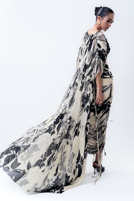 Nupur Kanoi Printed Gather Jacket & Skirt Set 