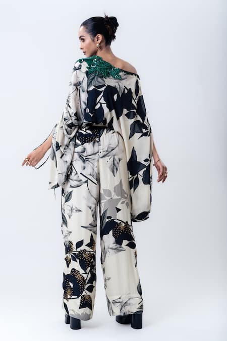 Nupur Kanoi Printed Off Shoulder Top & Pant Set 
