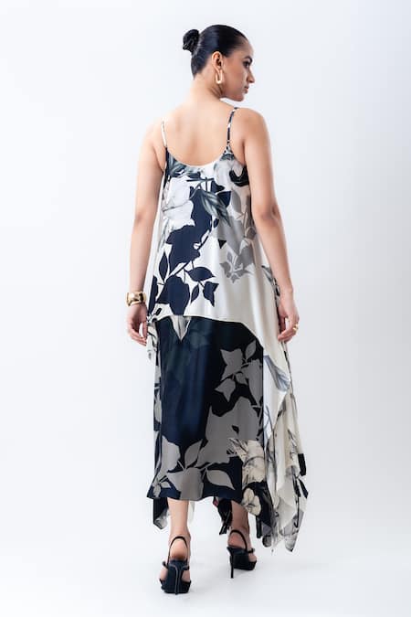 Nupur Kanoi Printed& Sequin Embroidered Yoke Singlet Dress 